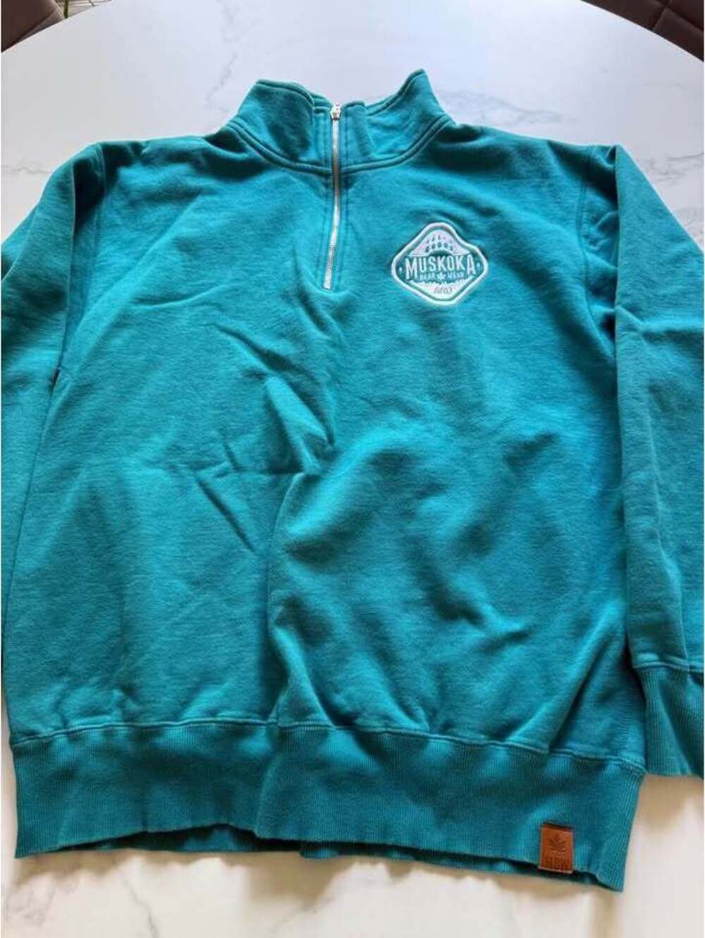 Muskoka Bear Wear woman’s turquoise XXL half zip